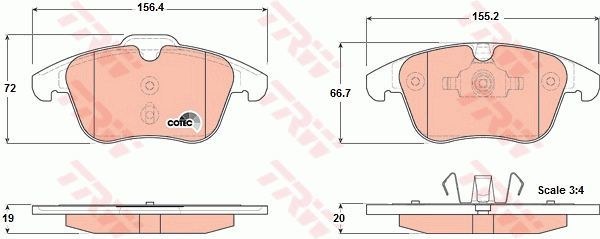 Колодки передние FORD/ VOLVO / LAND ROVER TRW GDB1683