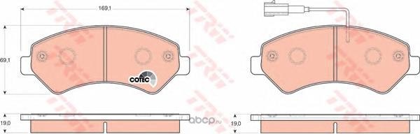 Колодки передние PEUGEOT Boxer 06- TRW GDB1703