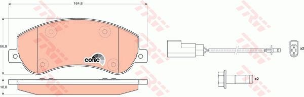Колодки передние FORD Transit 2006-> TRW GDB1724