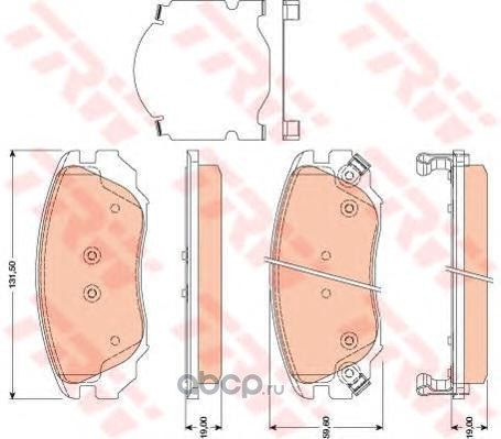 Колодки передние OPEL Insignia TRW GDB1782