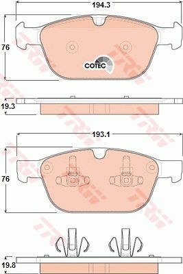 Колодки передние VOLVO XC 60 10-> TRW GDB1821