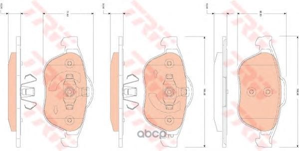 Колодки передние RENAULT Laguna II TRW GDB1823