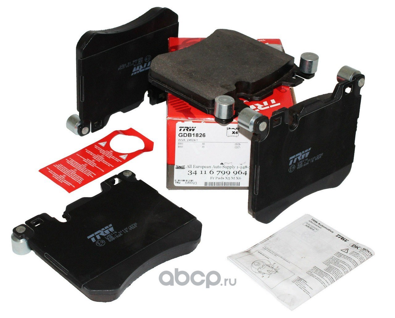 Колодки передние BMW X5-E70/F15 (M) / X6-E71/F16 (M) TRW GDB1826