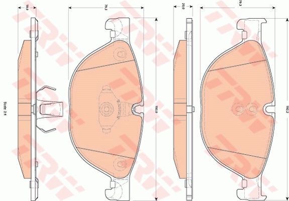 Колодки передние для BMW 5-Serie(F10/F11)/7-Serie(F01/F02) 08-> TRW GDB1838