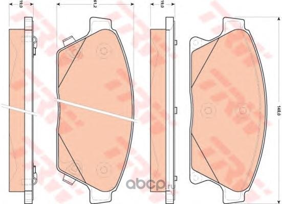 Колодки передние CHEVROLET Cruze/OPEL Astra J all 08->/Zafira 12-> TRW GDB1847