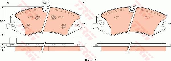 Колодки передние LAND ROVER Range Rover Sport TRW GDB1898