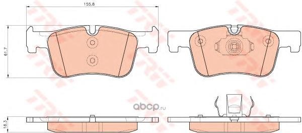 Колодки передние для BMW 1-F20/F21 / 3-F30/F31/F34 / 4-F32/F33/F36 TRW GDB1934