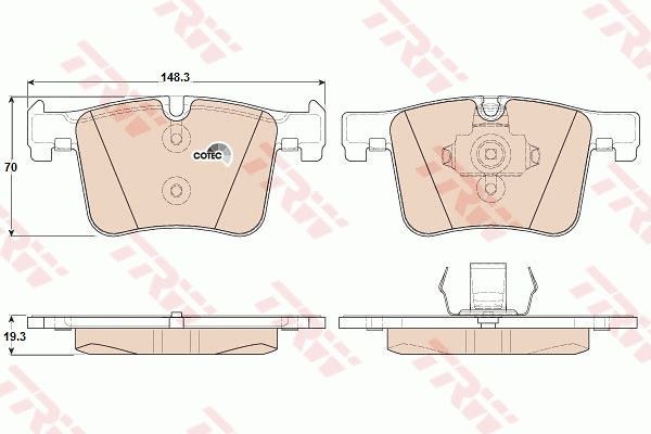 Колодки передние BMW X3 F25 TRW GDB1942