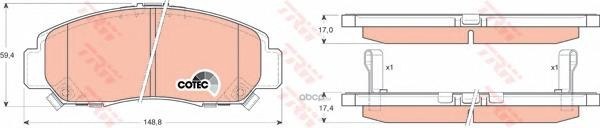 Колодки передние HONDA CIVIC 4D 06- TRW GDB3268