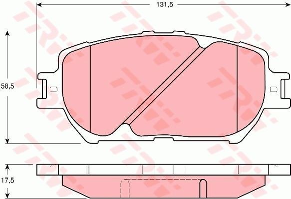Колодки передние TOYOTA Cam 2.4-3.0 2001-> TRW GDB3314