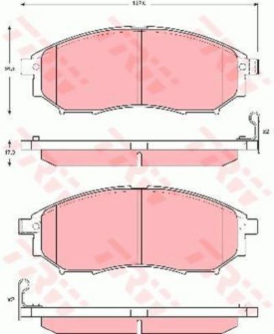 Колодки передние NISSAN/INFINITI/RENAULT для Sumitomo TRW GDB3392