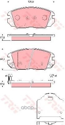 Колодки передние HYUNDAI TUCSON/SONATA/ELANTRA KIA SPORTAGE/MAGENTI TRW GDB3409