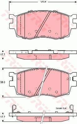 Колодки передние HYUNDAI i20 / KIA Rio II 05-11 TRW GDB3420