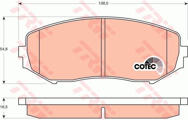 Колодки передние SUZUKI Grand Vitara 05-> TRW GDB3443