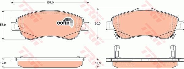 Колодки передние HONDA CR-V 07- TRW GDB3445