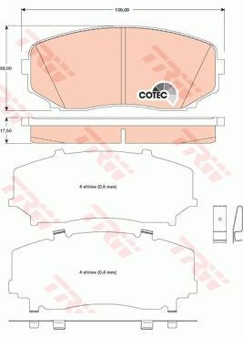 Колодки передние MAZDA CX-7 TRW GDB3471