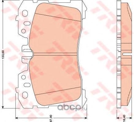 Колодки передние LEXUS LS460/LS600 06-> TRW GDB3473