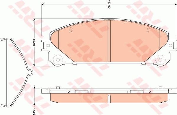 Колодки передние LEXUS RX III 270-450 2009-> TRW GDB3484