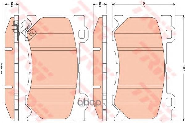 Колодки передние INFINITI FX35/FX37/FX50/G37/NISSAN Z350 08-> TRW GDB3505
