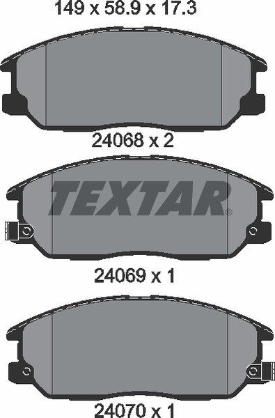 Колодки тормозные TEXTAR 2406801