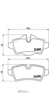 Колодки задние MINI COOPER 01- BREMBO P06052