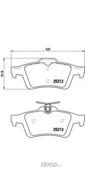 Колодки тормозные задние BREMBO P24148