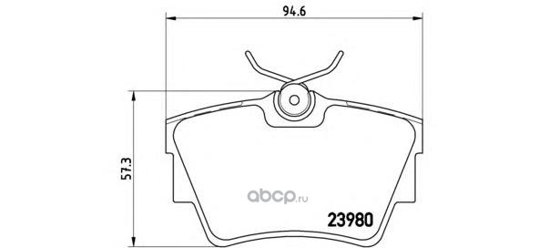 Колодки тормозные задние BREMBO P59041