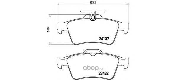 Колодки тормозные задние BREMBO P59042