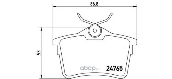 Колодки тормозные задние BREMBO P61084