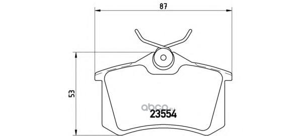 Колодки тормозные задние BREMBO P85020
