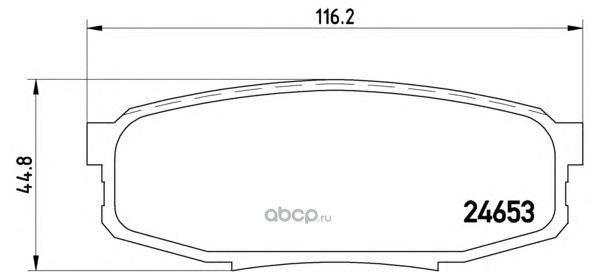 Колодки задние TOYOTA Land Cruiser 200/LEXUS LX 570 BREMBO P83098