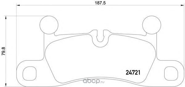 Колодки тормозные задние PORSCHE VOLKSWAGEN TEXTAR 2472101