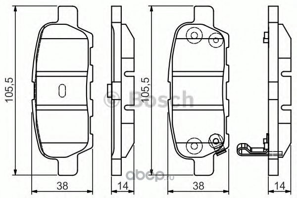 Колодки тормозные задние, Premium-2 BOSCH 0 986 495 089