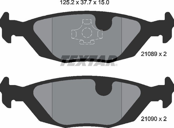 Колодки тормозные задние SAAB VOLVO TEXTAR 2108902
