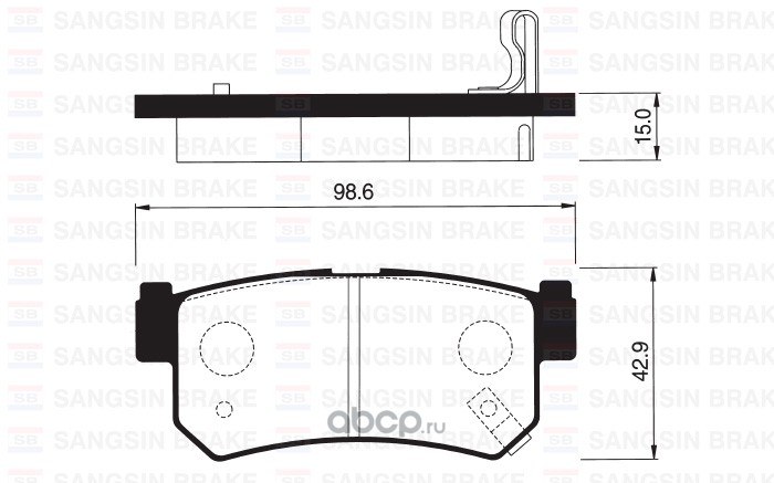 Колодки тормозные задние SANGSIN BRAKE SP1151