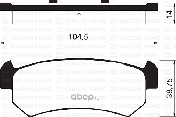 Колодки тормозные задние SANGSIN BRAKE SP1160