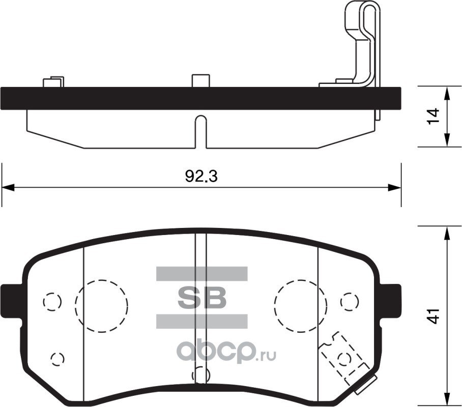 Колодки тормозные задние SANGSIN BRAKE SP1189