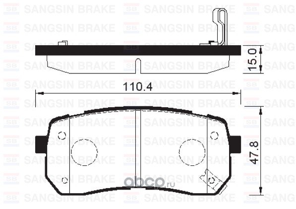 Колодки тормозные задние SANGSIN BRAKE SP1192