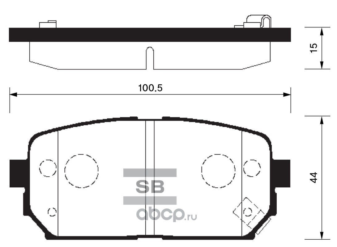 Колодки тормозные задние SANGSIN BRAKE SP1197