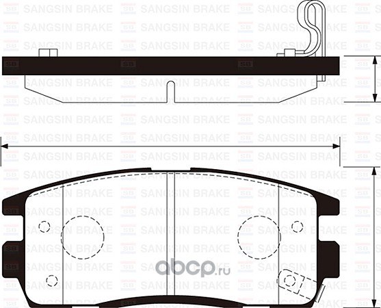 Колодки тормозные задние SANGSIN BRAKE SP1205
