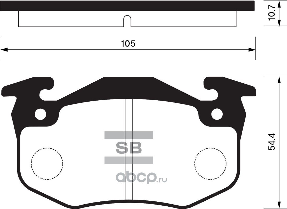 Колодки тормозные задние SANGSIN BRAKE SP1242
