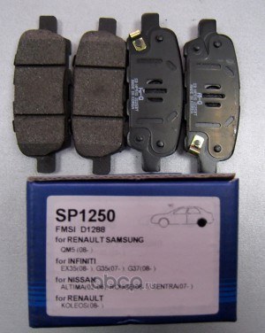 Колодки тормозные задние SANGSIN BRAKE SP1250