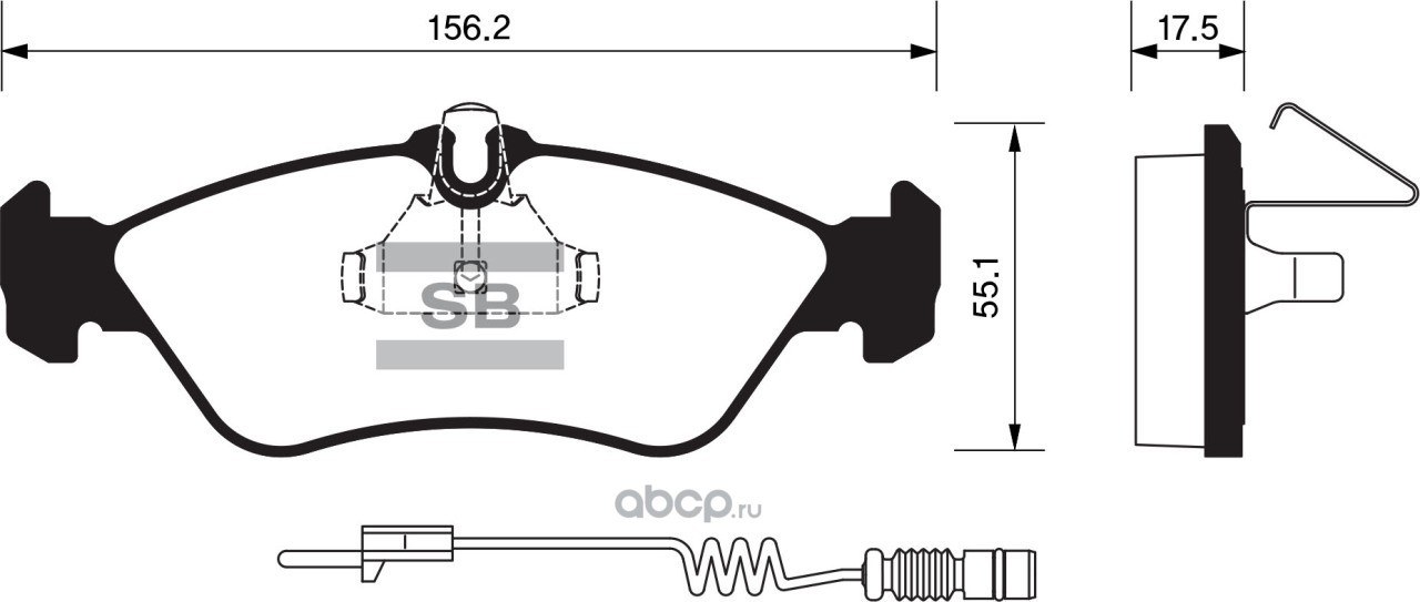 Колодки тормозные задние SANGSIN BRAKE SP1274