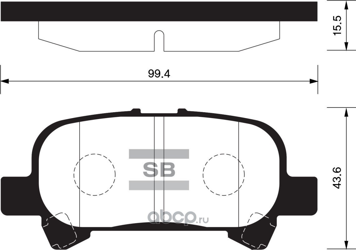 Колодки тормозные задние SANGSIN BRAKE SP1364