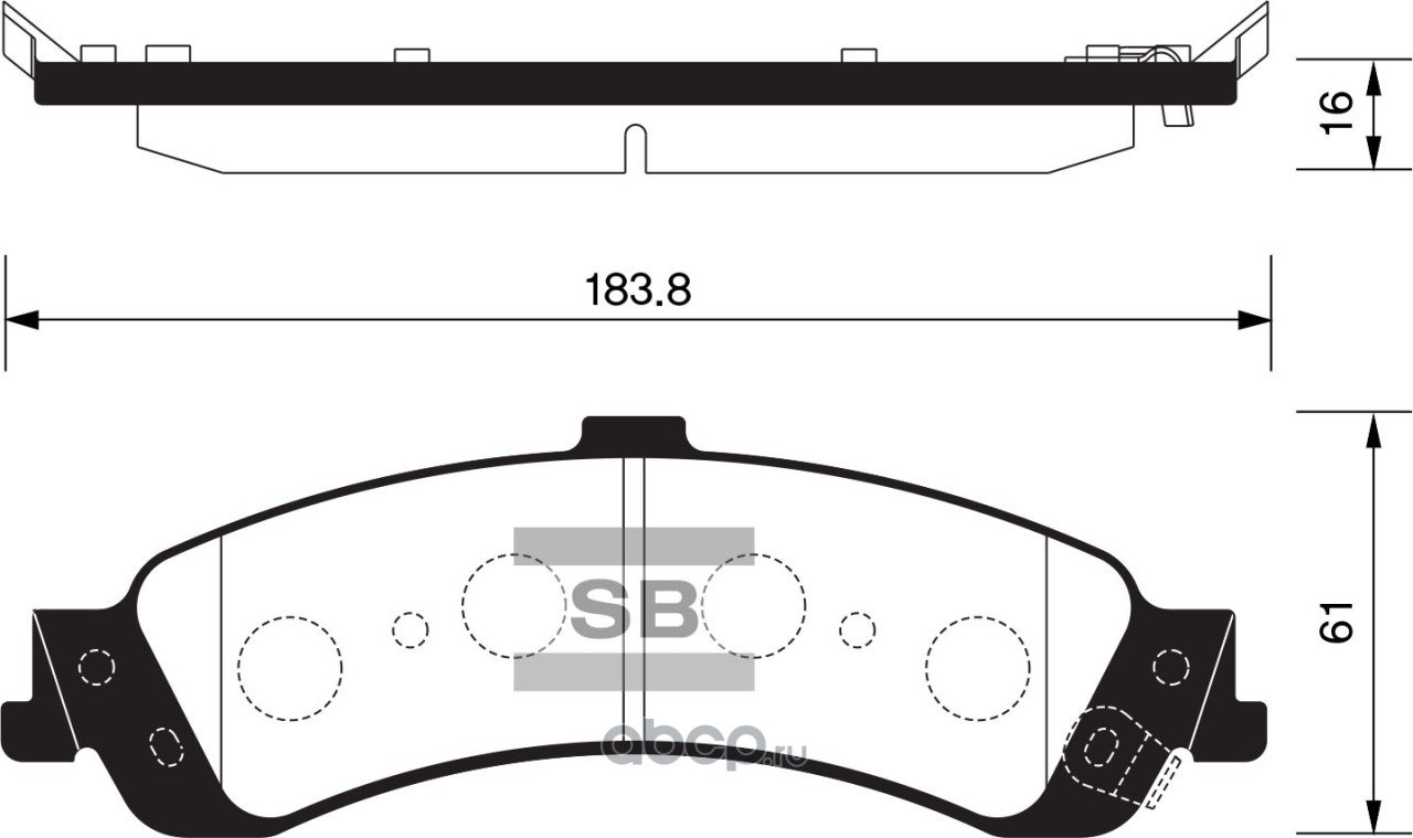 Колодки тормозные задние SANGSIN BRAKE SP1370