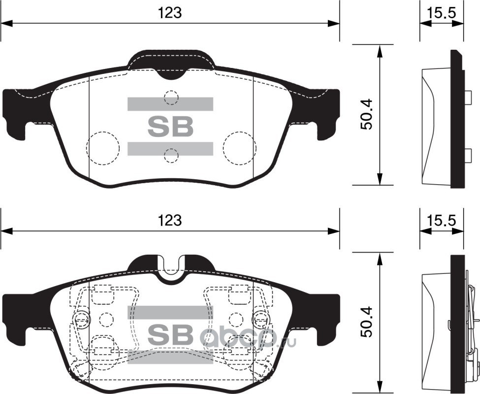 Колодки тормозные задние SANGSIN BRAKE SP1396