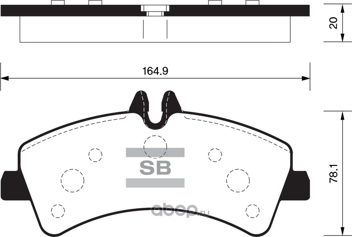 Колодки тормозные задние SANGSIN BRAKE SP1426