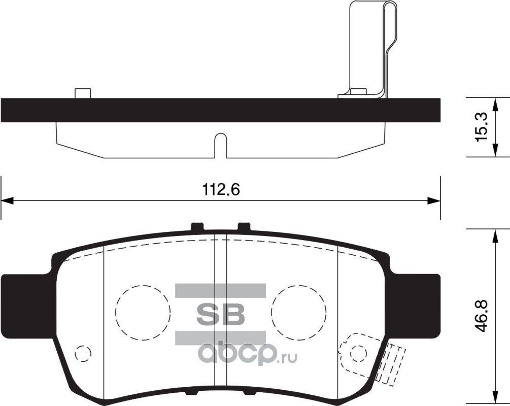 Колодки тормозные задние SANGSIN BRAKE SP1428