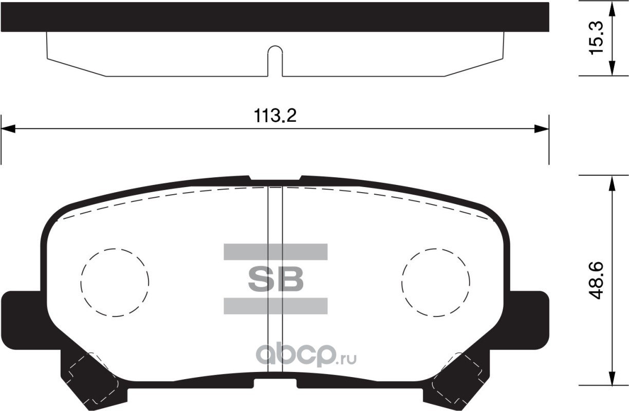 Колодки тормозные задние SANGSIN BRAKE SP1461