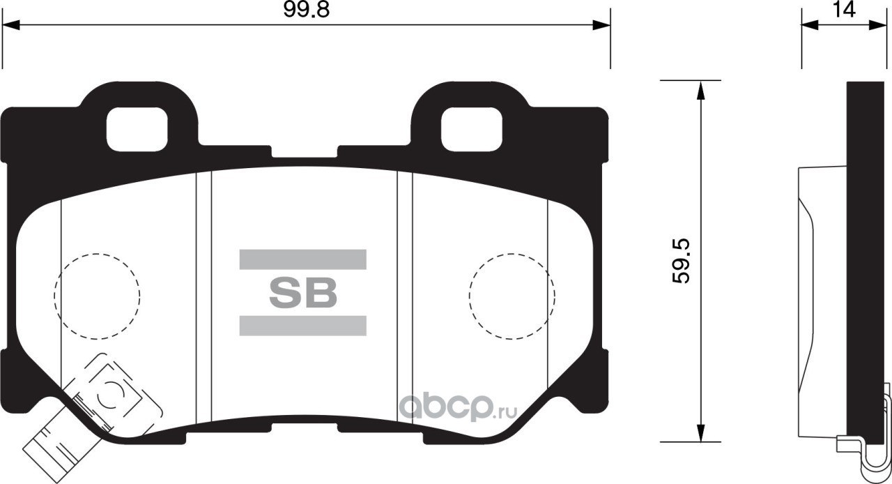Колодки тормозные задние SANGSIN BRAKE SP1472